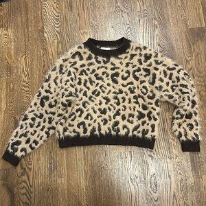 H&M Leopard Print Sweater-Size XS